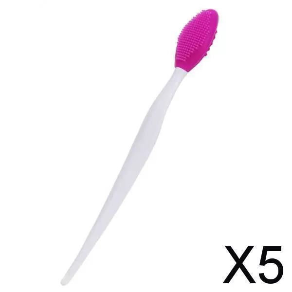5X Double-Sided Lip Brush Tool Dry Skin Cleansing Massager Skin Care Purple