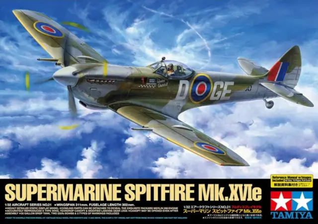 1/32 No.21 Royal Air Force Supermarine Spitfire Mk.XVIe Model kit 60321 TAMIYA