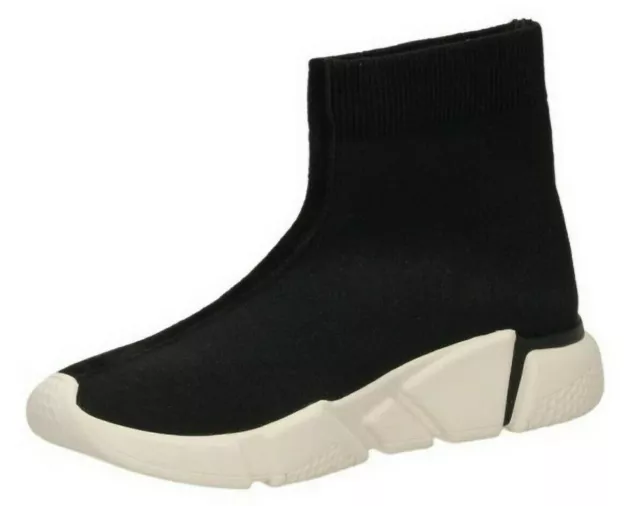JEFFREY CAMPBELL TEKNO Sock NERO GAMBALE IN MAGLIA ELASTICIZZATA N