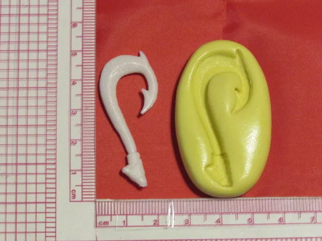 FISH HOOK SILICONE Mold Cake Pop Fondant Resin Clay Craft Candy A987 $4.25  - PicClick