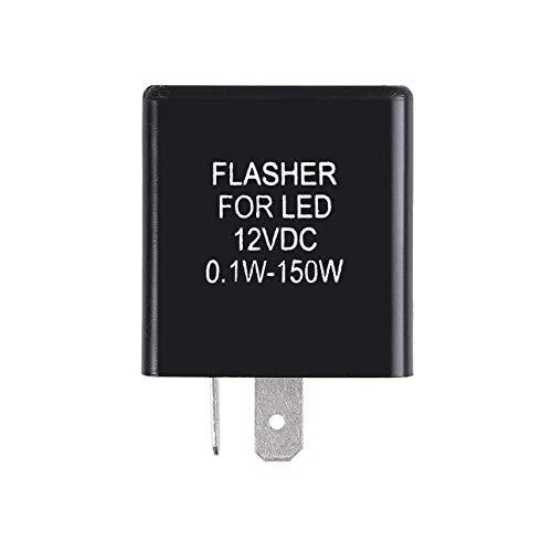 2-Pin Silent Flasher Relay for Turn Signal - Hyper Flash Fix (1-Pack)