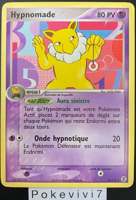 Carte Pokemon HYPNOMADE 25/112 Rare Bloc EX Rouge Feu Vert Feuille FR OCCASION