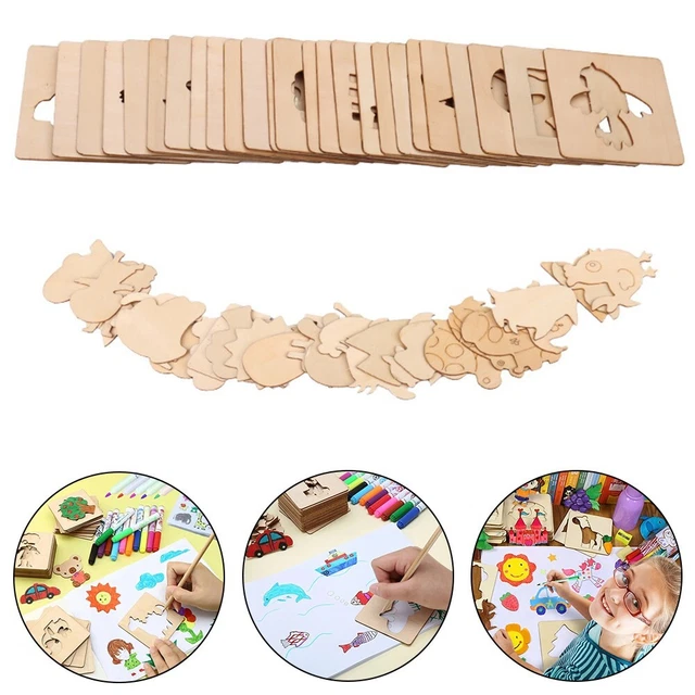 Ensemble d'artisanat en bois durable et éducatif favorisant les compétences ar