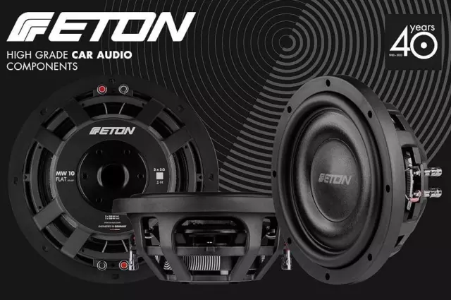 Eton MW10FLAT Déplacer 25 CM Plat Subwoofer Basse 25 CM, 10 Pouces