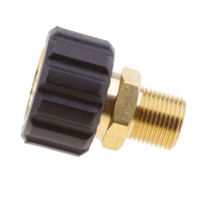 Brass Pressure Washer Fitting Male 3/8 To Female M22x1.5 Socket 14mm Hole