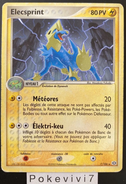 Carte Pokemon ELECSPRINT 7/106 Rare Bloc EX EMERAUDE FR OCCASION