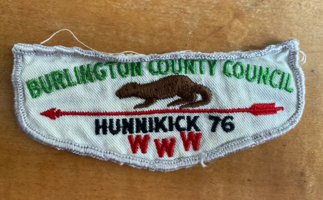 OA Boy Scouts Hunnikick Lodge 76 F6a Flap Burlington County Council
