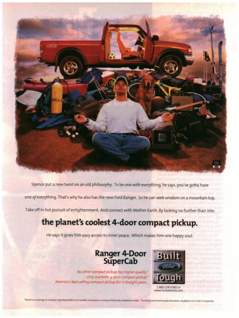 1999 Vintage Print Ad - Ford - Ford Ranger 4 Door Supercab Compact Pickup Truck