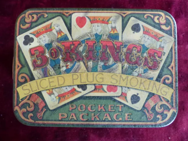 alte sehr seltene "3 KINGS" Zigaretten-Blechdose Pocket Package