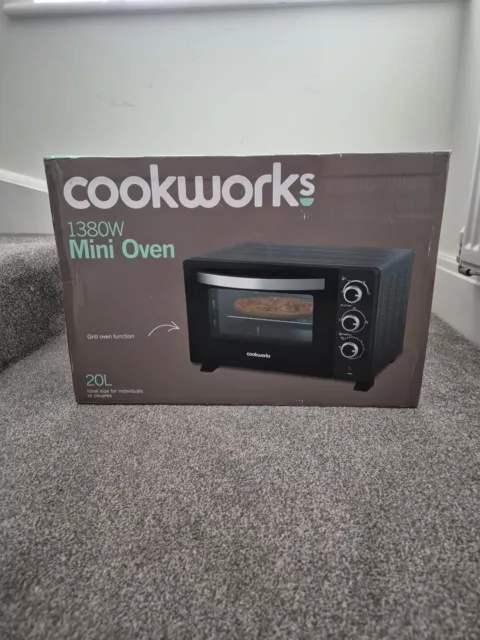 Cookworks 20L Mini Oven and Grill Defrost Reheat Food Cooking 1380w Z403