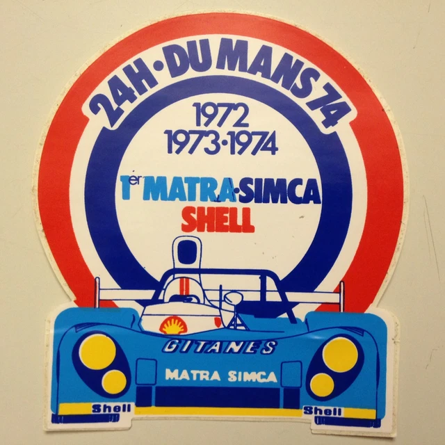 autocollant sticker adesivo 24 H HEURES DU MANS 1973 MATRA