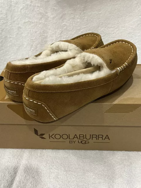 KOOLABURRA BY UGG Lezly Chestnut Suede Womens Size 6 Faux Fur Moccasin ...