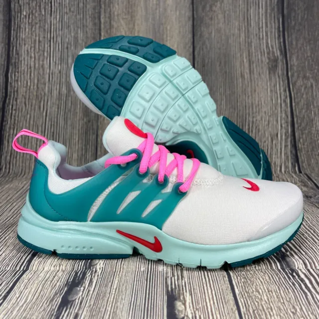 Nike Air Presto GS White/Jade Ice/Teal/Siren Red Size 6Y Womens 7.5 833875-100