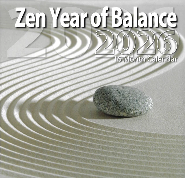 2026 ZEN 16MONTH (Sept 2025 through Dec 2026) 12"x12" Wall Calendar