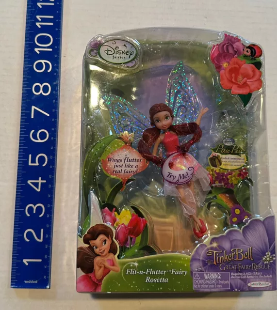 Disney Fairies Flit-n-Flutter Fairy Rosetta Great Fairy Rescue Figure Doll Jakks