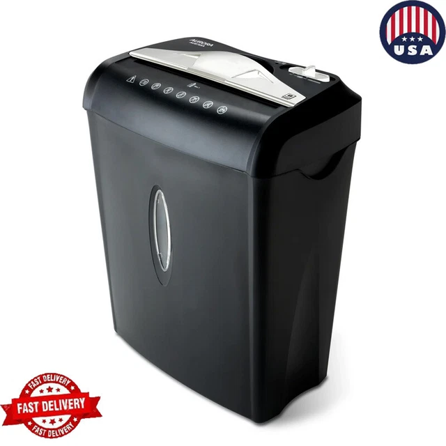 8 Sheet Crosscut Paper & Credit Card Shredder W/3.7 Gal Wastebasket Home Office