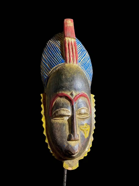 Large African Mask Tribal Face Wooden Wall Decor Tribe Art Vintage Bwa Mask-7176