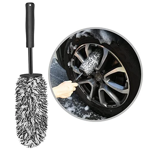 URAQT Brosse Jantes Voiture Brosse de Nettoyage en Microfibre Brosse de Roue ...