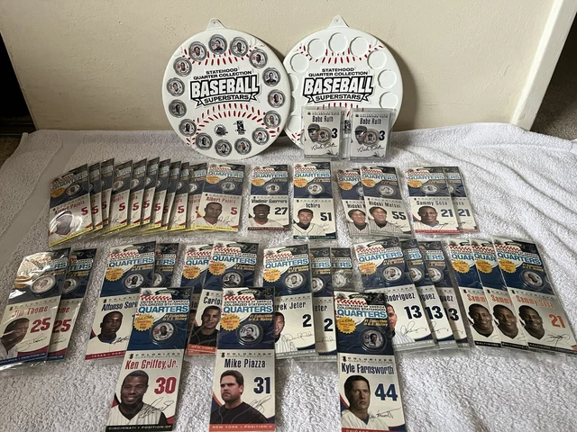 Merrick Mint Statehood Quarter Collection Baseball Superstar Coins & Display + Merrick Mint Statehood Quarter Collection Baseball Superstar Coins & Display +