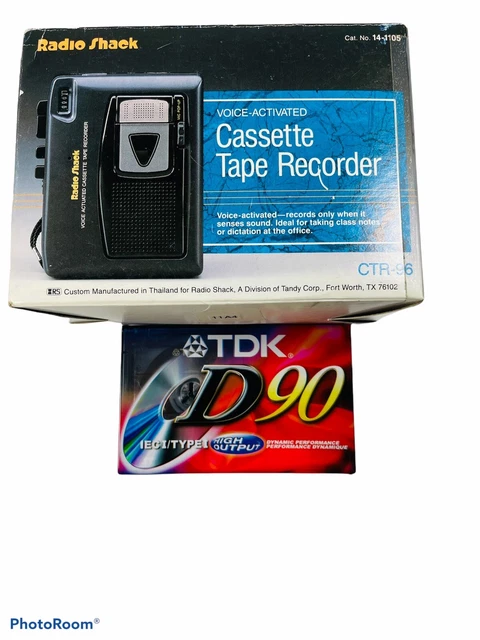 🔥 Radio Shack CTR-96 • Voice Activated Cassette Tape Recorder • Tested + Tape