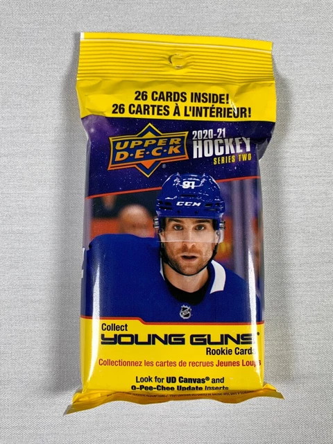 Upper Deck 2020-21 Nhl Hockey Series Two Cello Hanging Pack 26 Cards Young Guns