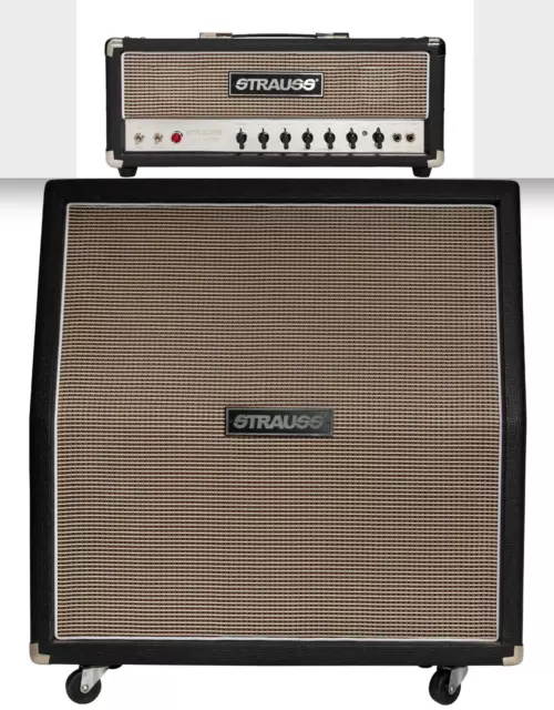 Strauss SVT-H50R 50 Watt Valve Amplifier Head with Reverb plus 4x12 Cabinet  blk