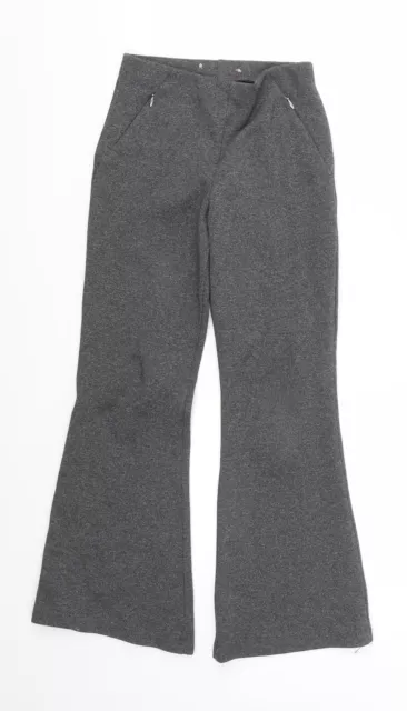 M&S Girls Grey Polyamide Jegging Trousers Size 8 Years Regular