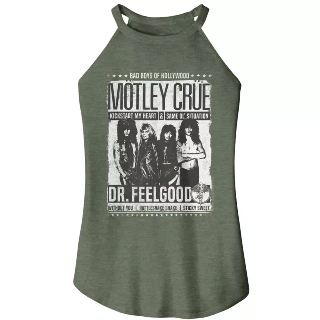 Motley Crue Bad Boys From Hollywood Dr Feelgood Women's Rocker Tank T Shirt