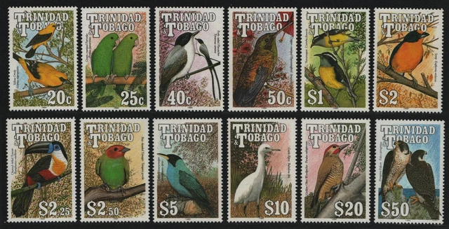 Trinidad & Tobago 1990 - Mi-Nr. 609-620 ** - MNH - Vögel / Birds (I)