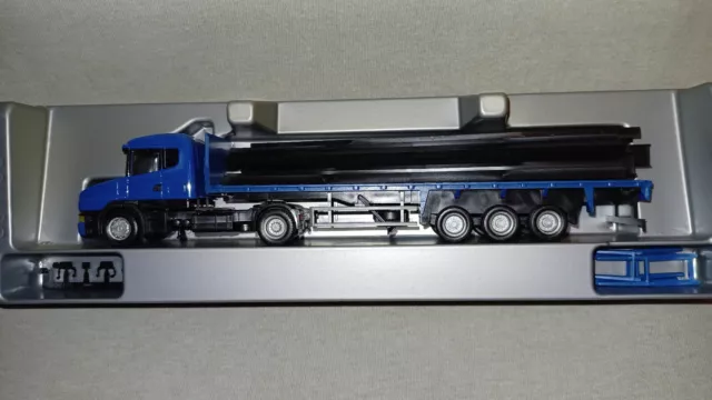 Herpa Scania LKW Auflieger mit Rungen und Ladung 1:87