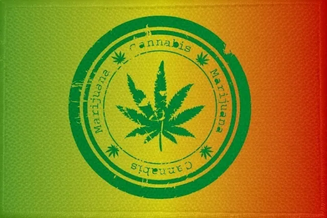 Aufnäher Hanf Cannabis Motiv Nr. 6 Fahne Flagge Aufbügler Patch 9 x 6 cm