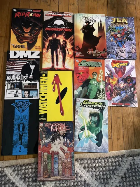 Big 12 Graphic Novel lot DC Vertigo Marvel BOOM TPB comics