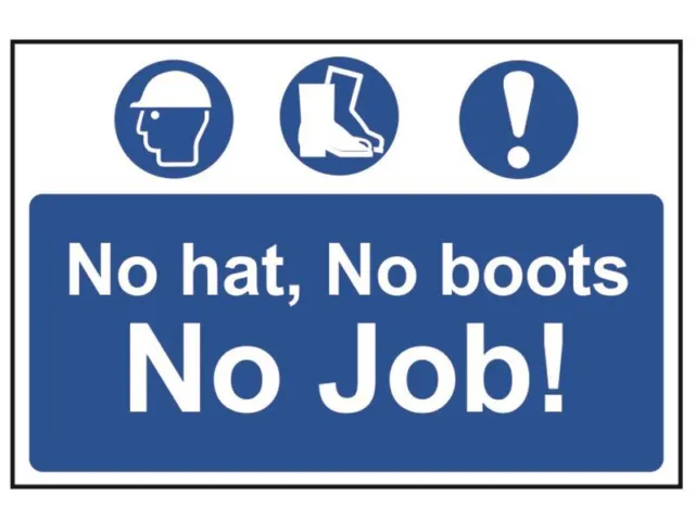 Scan - No Hat, No Boots, No Job - PVC 600 x 400mm
