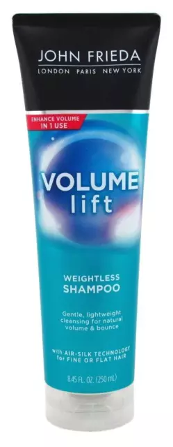 John Frieda VOLUME LIFT WEIGHTLESS SHAMPOO Fine or Flat Hair 8.45 oz 250 ml NEW