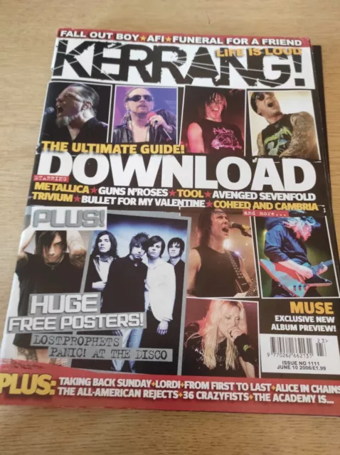 Kerrang! Magazine 10th June 2006, Guide To Download - B175