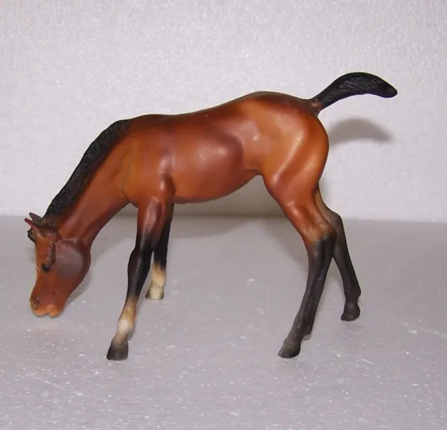 Vtg Breyer Horse Traditional Grazing Bay Foal Colt Bows Model #151 with box