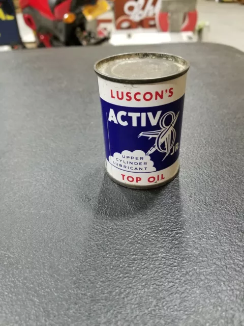 Vintage late 50s Activo upper cylinder lubricant top oil can NOS inv#304