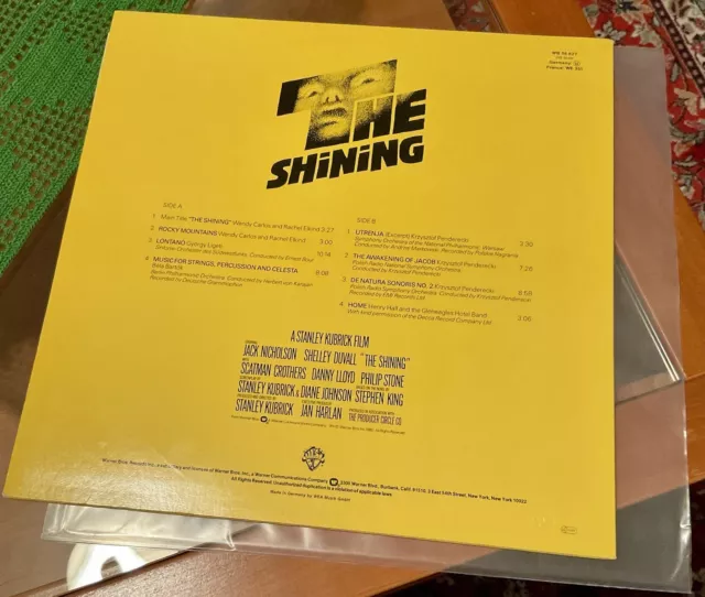 The Shining (Original Soundtrack) LP Vinyl - Near MINT -