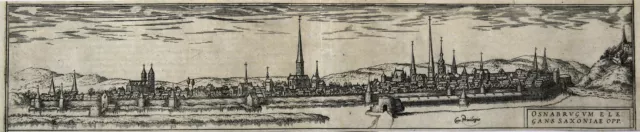 Osnabrück Gesamtansicht Original Kupferstich Braun Hogenberg 1580