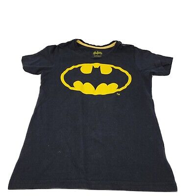 Batman T-Shirt Ragazzi Ragazze Misura 8 Nero Manica Corta Cotone