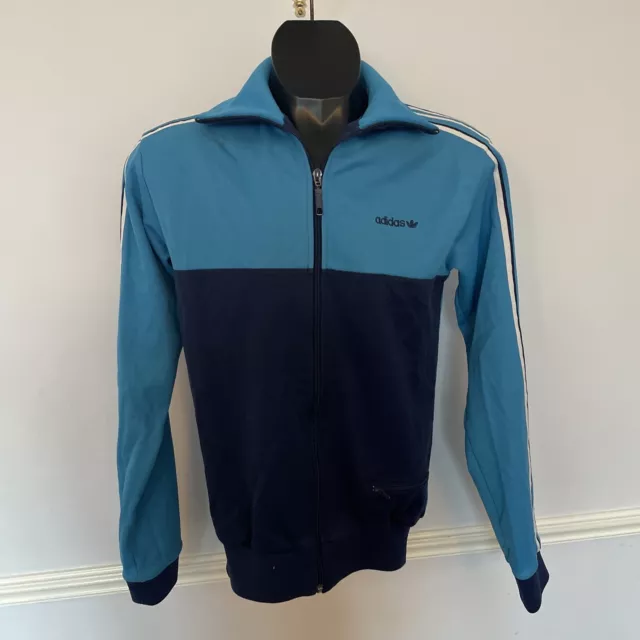 ADIDAS TRACK JACKET Small Vintage Retro 70s 80s 90s Grey Blue Made in  France £120.00 - PicClick UK