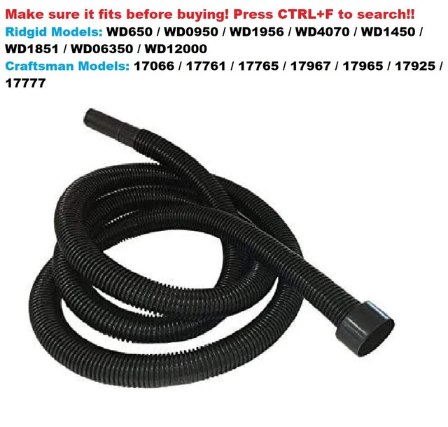 Vac Hose Fits Cuff Connects to Vacuum Canister Fit For All Models Listed