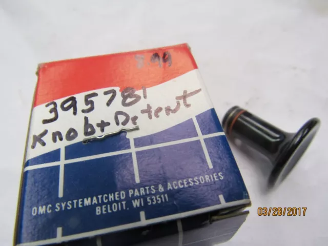 New  Omc Oem  Johnson Evinrude Knob And Detent 395781
