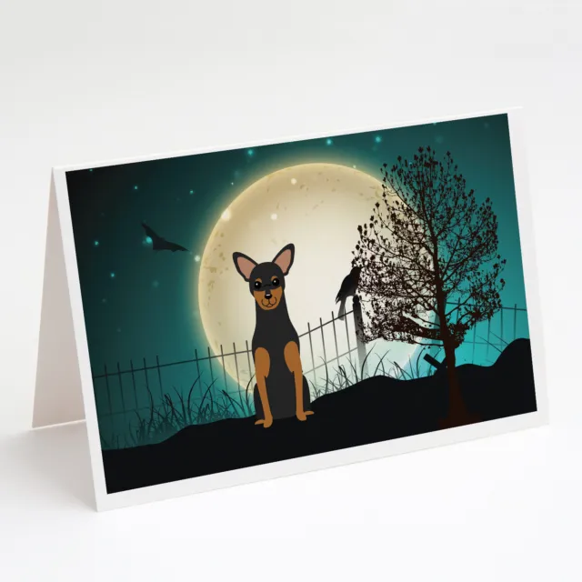 Halloween Manchester Terrier Greeting Cards Envelopes Pack of 8 BB2218GCA7P