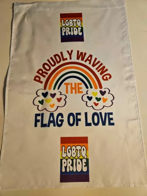 LGBTQ Pride Garden Flag 100% Polyester 12 x 18 inches NWOT