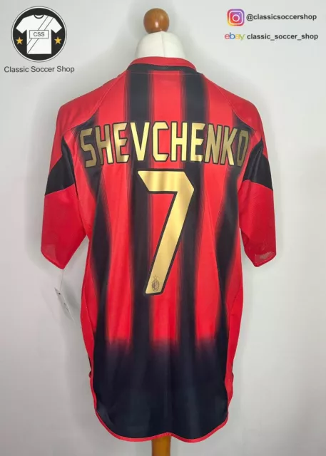 AC Milan SHEVCHENKO #7 2004/05 Home Shirt Large / L