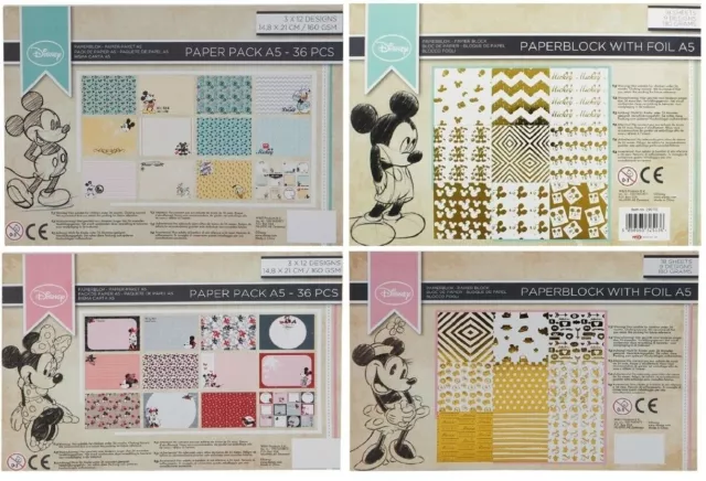 Disney Mickey Minnie Mouse Craft Scrapbook Paper A5 Card Making Arts & Crafts