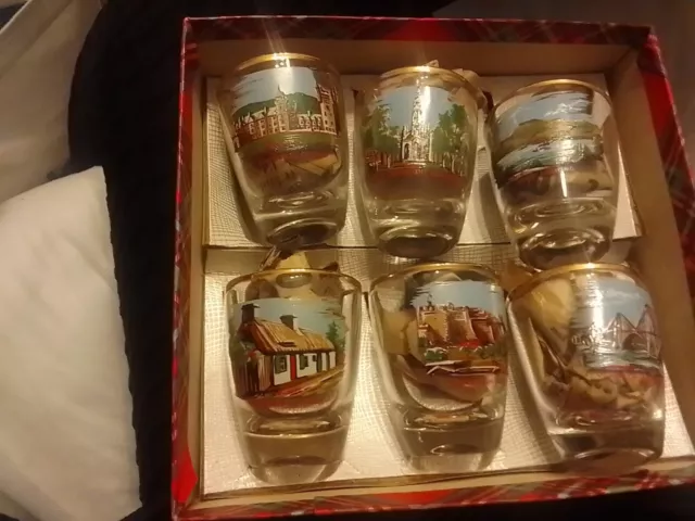 Scottish Scenes drinking glasses set of 6 3