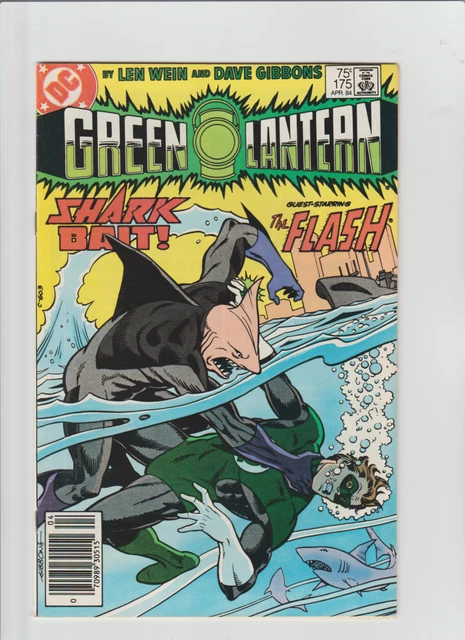 Green Lantern #175 (1984) Dc Comic Newsstand Dave Gibbons The Shark Cover Vf+