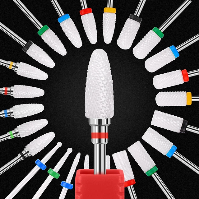 Carburo Ceramico 3/32"" Nail Art - Lima Rotante Elettrica - Foto 5